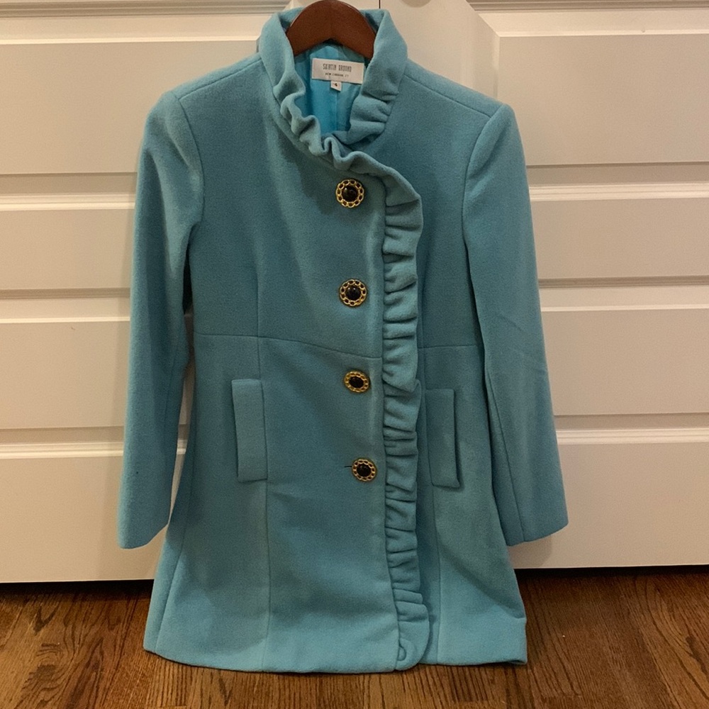 Skirtin Around Turquoise Winter Coat - Size 4